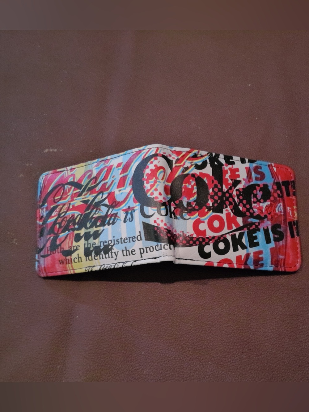 Coca Cola Graphic Red Black White Men's Wallet